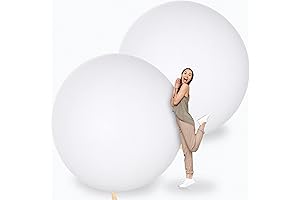 Celebrate in Style with Leitee's Jumbo 72-Inch White Balloons