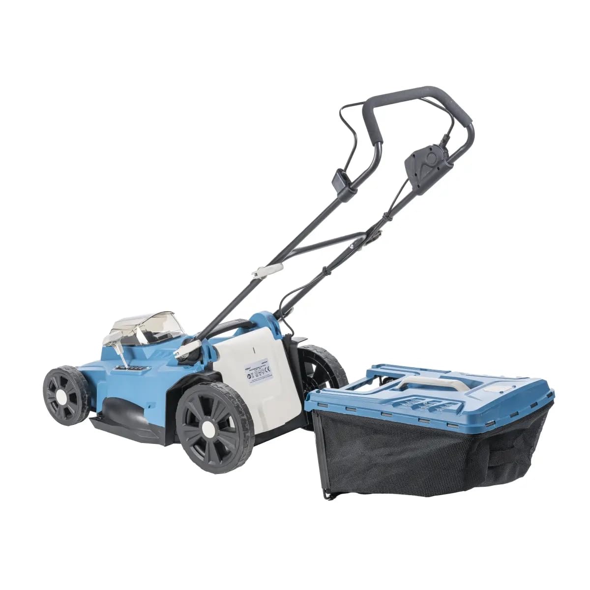 DEDRA Akumulatorowa kosiarka do trawy 2 x 18 V, szerokość cięcia: 43 cm, wysokość koszenia 6 pozycji (25-75 mm), bezszczotkowa, cicha praca, wydajna prędkość obrotowa: 2900 obr./min, kosz na trawę 50