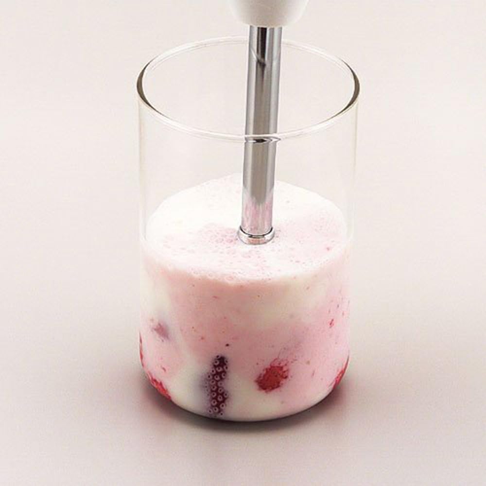 bamix immersion blender blending ingredients in a glass
