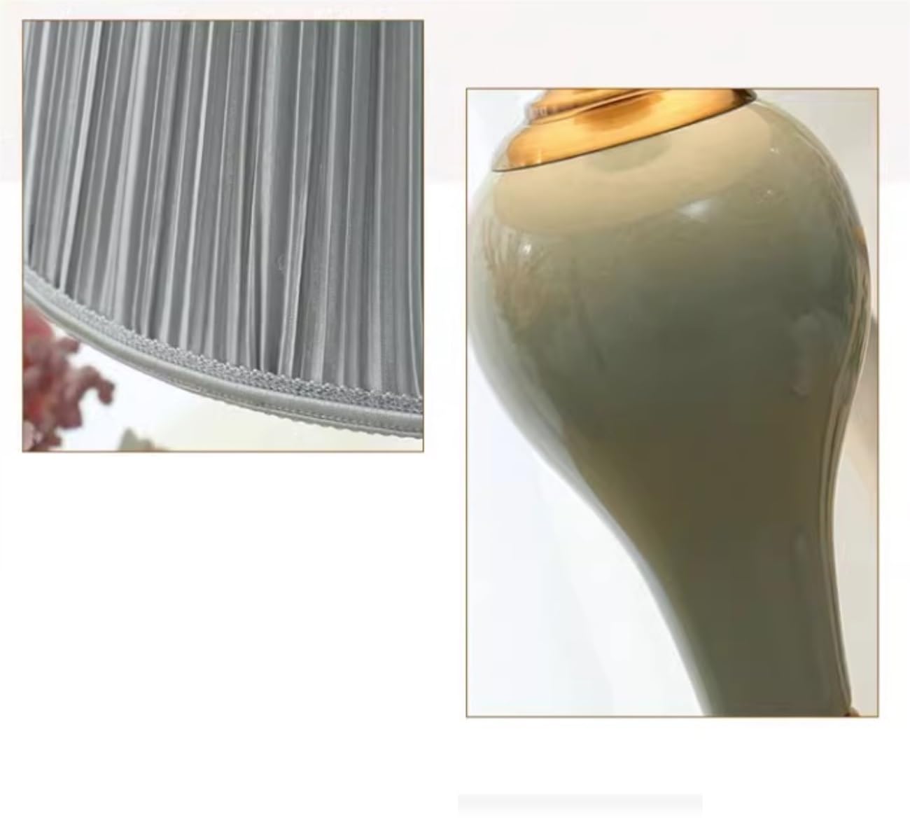 Lampada da Tavolo Lampade Luce Comodino Ceramica Tessuto Paralume Stile Comodino per Camera da Letto Soggiorno Scrivania (Colore: C Dimensioni