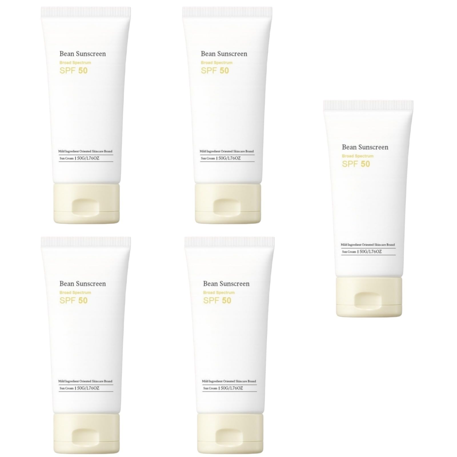 Crème solaire SPF50 visage,protection UV large spectre sans blanc, légère, collagène, niacinamide, acide hyaluronique, non gras quotidien, tous types peau