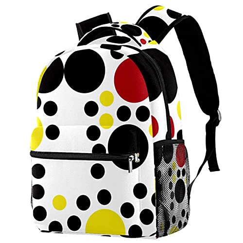 Mochila escolar diario para ir a clase o la cafetería bolsa de libros con lunares
