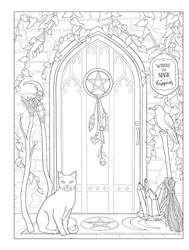Creative Haven Witchcraft Coloring Book: Spellbinding Designs (Adult Coloring Books: Fantasy) - Image 6