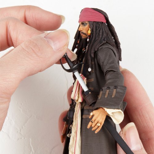 Figura de acción Jack Sparrow Revoltech Poseable miniatura 7