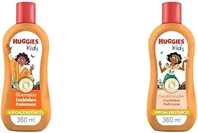 Huggies Shampoo Kids Cachinhos Poderosos 360ml + Huggies Condicionador Kids Cachinhos Poderosos 360 ml