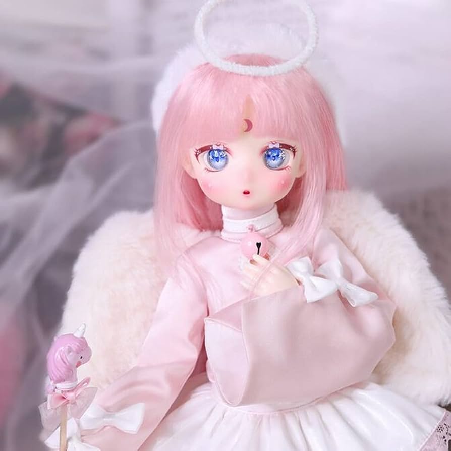 ボークス　msd　スタンダード　マギー Magie 着物ドール ピンク髪 BJD ドール用 ウィッグ ダークブラウン ゴールドブラウン ロング
