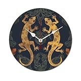 Plusieurs choix : disponible dans une variété de tailles, 24,9 cm, 30 cm, 34 cm, 40 cm, 60 cm sont toutes des tailles idéales. L'horloge murale Gecko Lézards pour salon peut être une belle décoration murale pour votre salon, chambre à coucher et bureau.