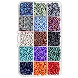 Over 4,000 Ceramic Spacer Beads for Jewelry Making with Free 3 Free Stretch Bracelets for Inspiration - Handmade Colorful Premium Quality Craft Bead Kit - Unique Craft Supplies