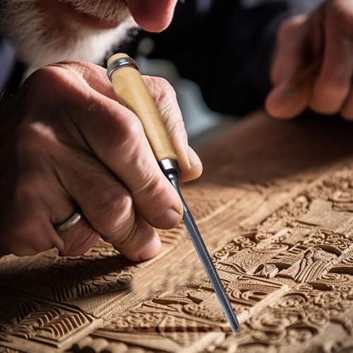 Wood Carving Tools, 4 Piece Portable Wood Chisel, Professional Wood Chisel Sets Woodworking Tools Set, Ergonomic Hand Tools For Carpenters & Beginners (1 set)