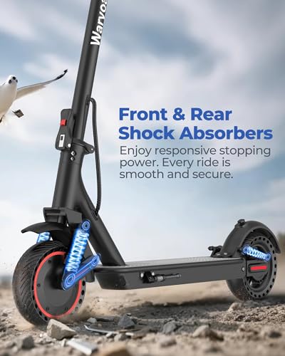 Image of Electric Scooter, 350W /500W Powerful Motor, 15-31 Miles Range, 8.5 inch /10 inch Tires, 19 /22 MPH Max Speed, Commuting Electric Scooter with Dual Suspension, Foldable E-Scooter with Dual Braking System