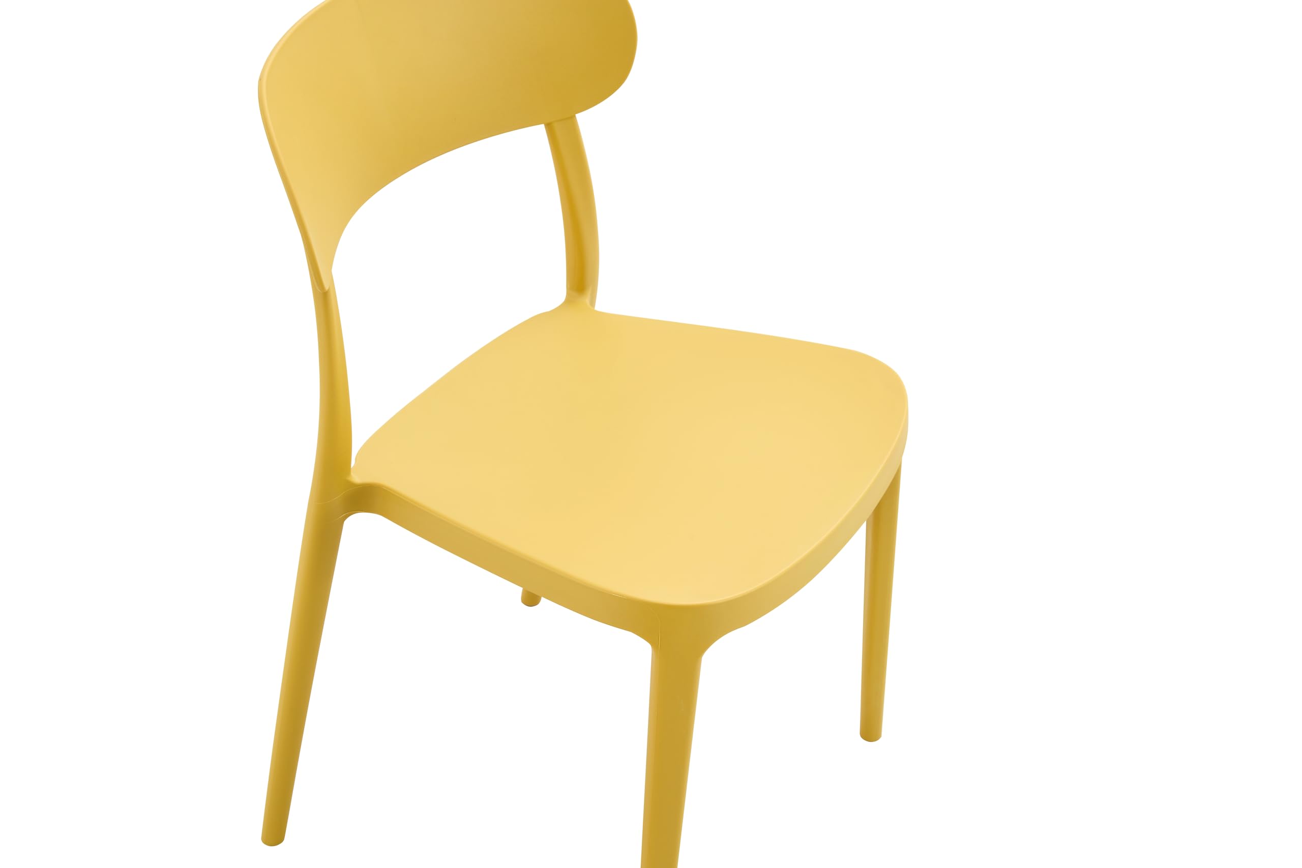 METRO Professional Silla de Jardín Gastro, Plástico/Fibra de Vidrio, Apilable, para Exterior, Amarillo Mostaza