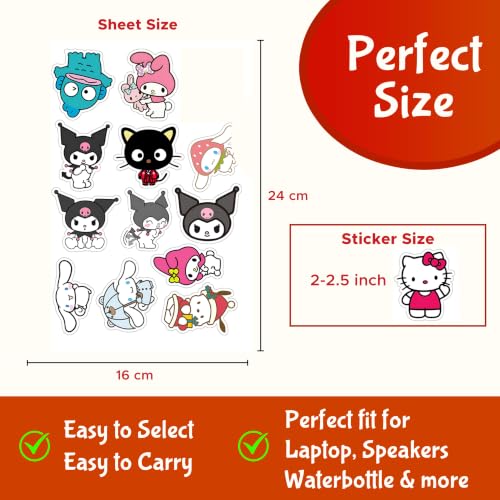 Image of CodersParadise Pack of 50 - Cartoon Stickers for Laptop, Luggage Bags, Journal, Bike, Scrapbook - Waterproof, Self Adhesive, Residue Free