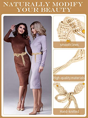 Hercicy Women Bohemian Style Belt Braid Waist Belt for Dresses Woven Belt2