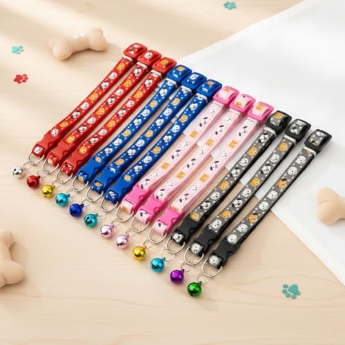Image of Adjustable Dog & Cat Collar 10mm | Durable, Comfortable & Stylish Pet Collar | Ideal for Small, Medium & Large Pets- Color May Vary (2, Pet Face Print Collar)