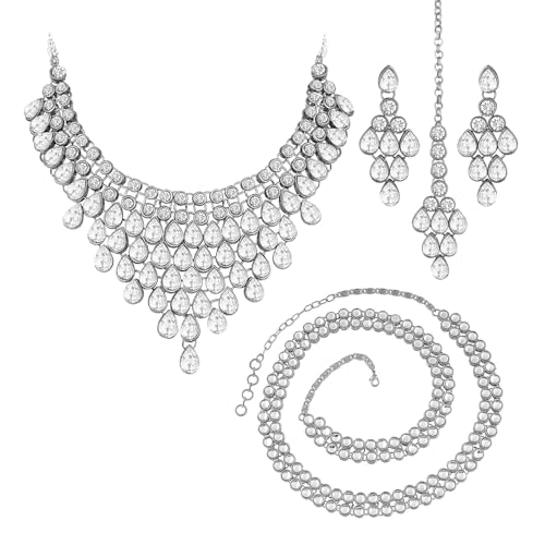 Peora Ethnic Traditional Kundan Bridal Jewellery Set Gift for Wom...