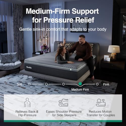 Image of Novilla AiryFlow Twin Mattress 10 Inch, Twin Memory Foam Mattress