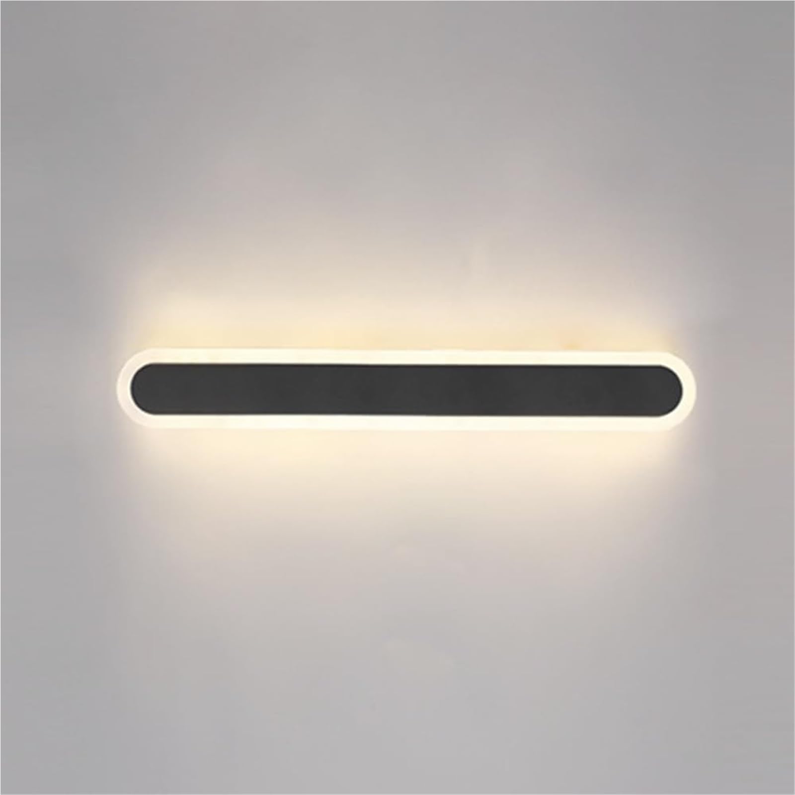 HCZKIUJY Wall Lamps & Sconces Outdoor Waterproof Linear Wall Light with Black Metal e and Acrylic Shade, Long Sconce, Decorative Courtyard Lighting Fixture, Background Atmosphere Lamps(Black-80CM)