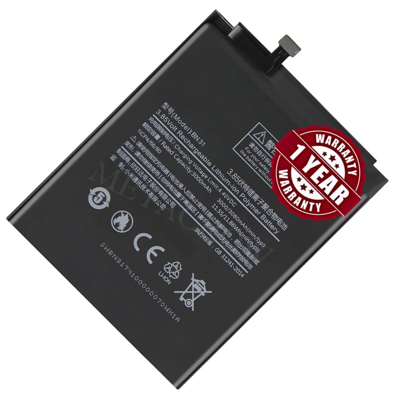 Image of Original BN31 Battery Compatible with Xiaomi Redmi Y1, Redmi Y1 Lite, Redmi Y2, Xiaomi Mi A1 - (3080mAh) - 1 Year Warranty BC46