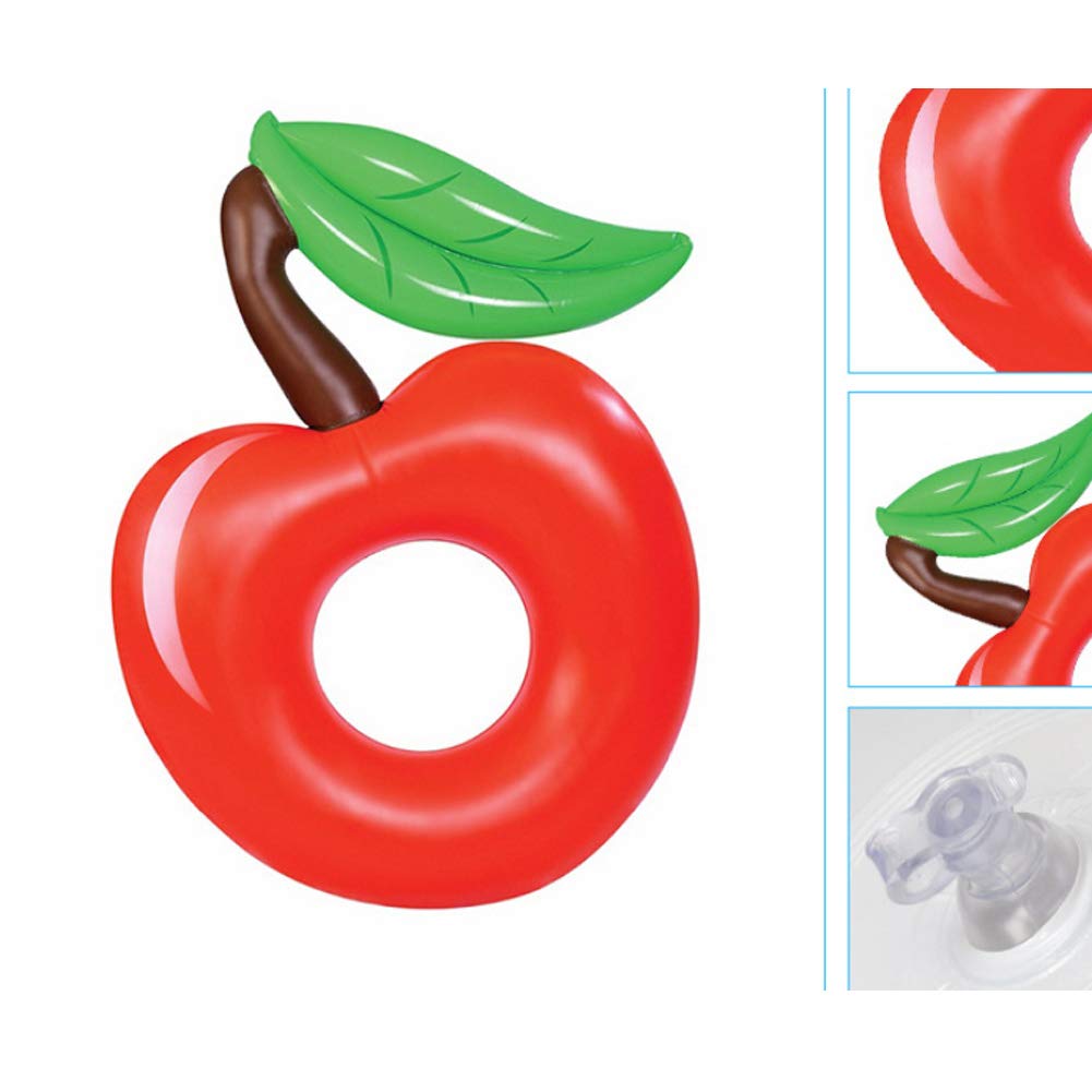 Anillo de natación de Cereza Gigante, Flotador de Piscina Inflable de Manzana de 120 cm, colchón de Aire para Adultos, Tumbona de Playa, Juguete de Fiesta de Agua-Red