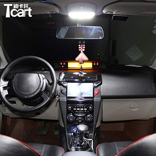 ZILLE-N-Signal Lamp - Tcart T10 W5W For Grand Vitara accessroies Led Interior Reading light Bulbs Blue to white Doom Lamps (3000K)-Good