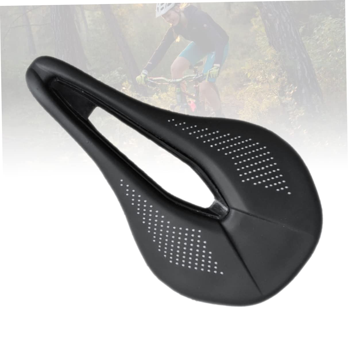 Selle de Vélo Creuse VTT Respirante en Acier Molybdène Noir