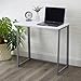Organize It All Foldable Desk | No Tools Required | Scratch Resistant | Grey Iron Base | Sleek White Top Design | Dimensions 31.5