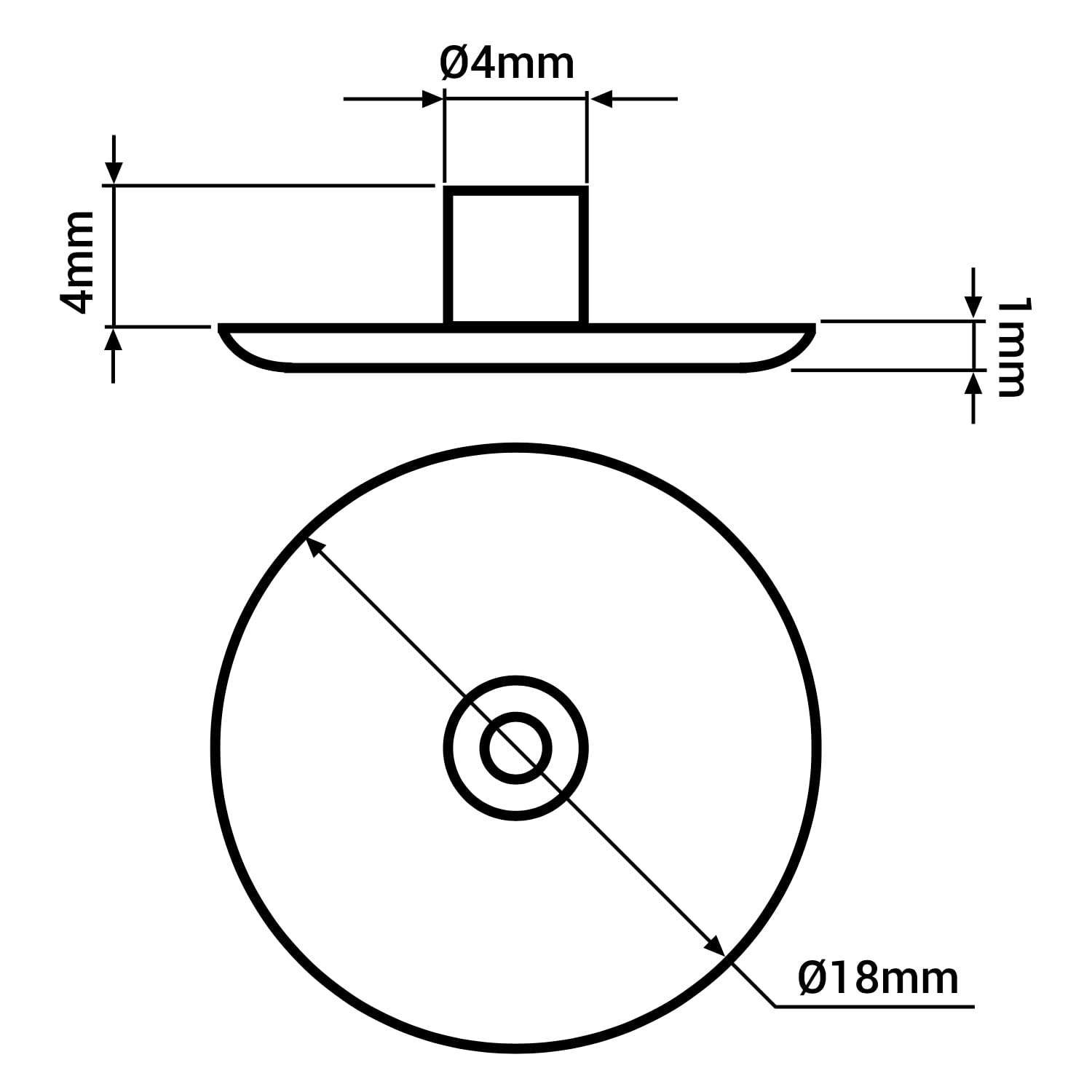 SKIR'CO (20 pcs) White Plastic Cover Caps 18 mm, Plastic Caps for Confirmat Screws and Cam Lock Nuts Plastic Screw Covers - Image 4
