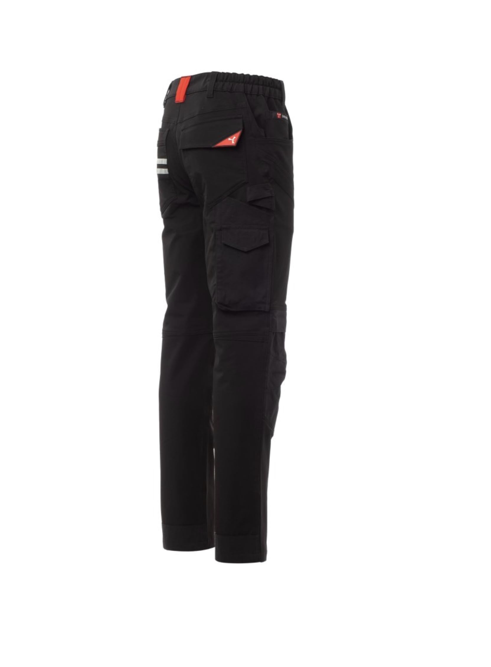 PAYPER NEXT4W Arbeitshose 4-Way-Stretch Unisex-Hose Hightech-Nylon mit 90% Polyamid und 10% Elasthan 9 Taschen und Reißverschluss Black 54