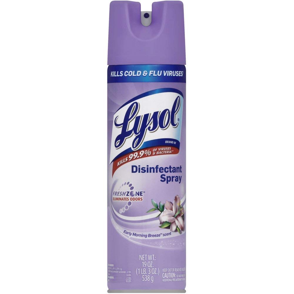Lysol Disinfectant Spray Early Morning Breeze 19 Ounce Pack of 2