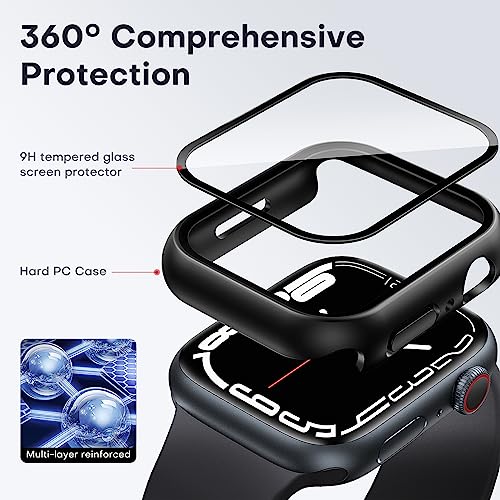 TAURI 2 Pack Hard Case Designed for Apple Watch Series 9 (2023) Series 8/7 41mm - Image 4