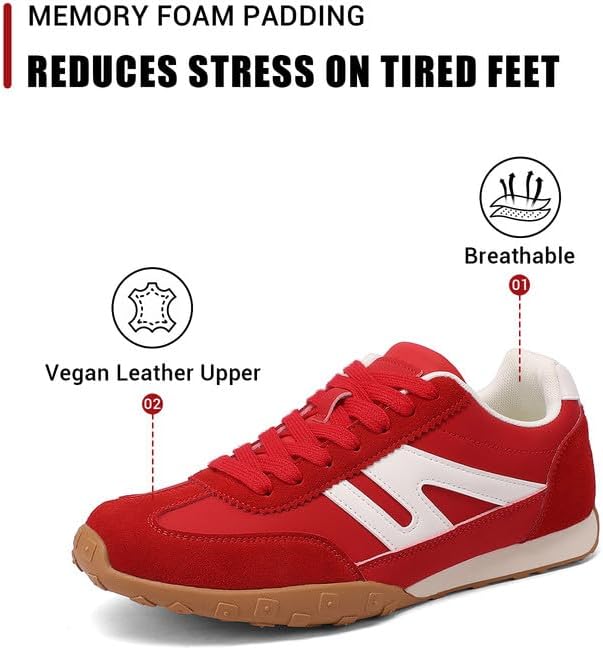 Sneakers for Women Retro Fashion Trendy Sneakers with Foam Insole Casual Shoes for Walking Tennis Classic Non-Slip Comfort Shoes - Image 6