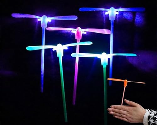 Homilius 竹トンボ 光る おもちゃ 10-50個セット プラトンボ LEDライトアップ トンボ ラッシュ 発光 飛行おもちゃ 回転 飛行玩具 知育玩具 軽量 玩具 ゲーム お祭り景品 子供の日 文化祭 アウトドア 親子ゲーム ガチャガチャ 贈り物