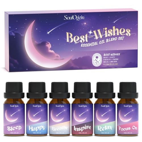 Soulorigin Essential Oil Blends, Essential Oils for Diffusers for Home, Best-Wishes Kit Scent...