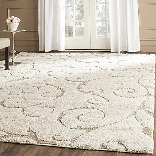 Image of Handwoven Microfibre 3D Rug for Living Room (Ivory & Beige, 5 X 5 Feet (Square), Microfibre)