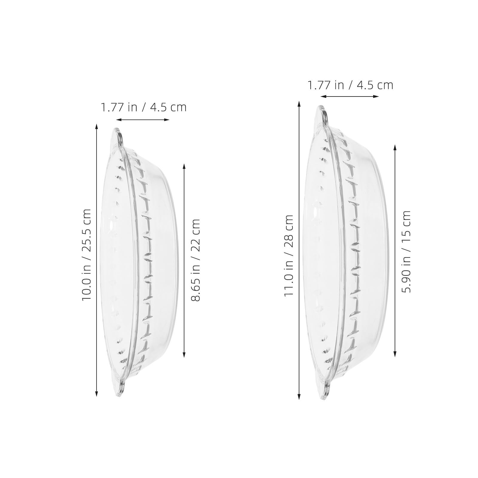 2 Stück Runde Glas Kuchenformen mit Griffen für Backofen | 23 Cm und 25cm Durchmesser, Ofen und Mikrowellengeeignet, zum Backen und Servieren