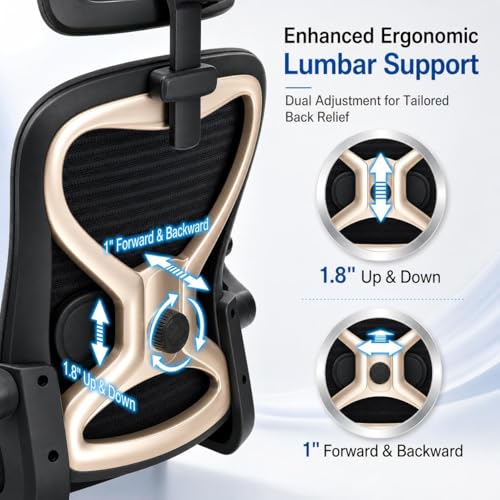 songmics mesh office chair with flip-up armrests reviews