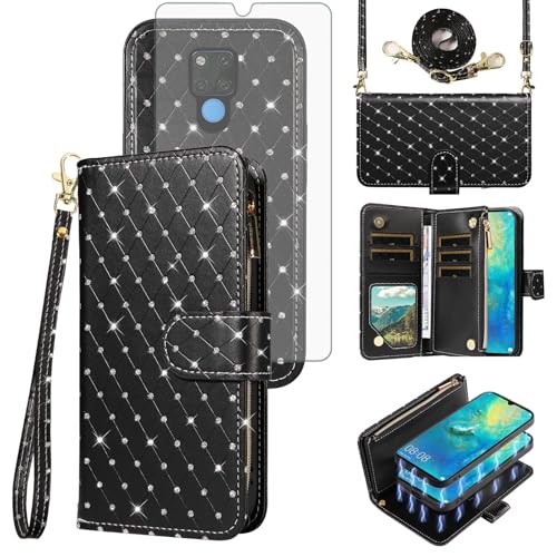 Coque Huawei Mate 20 X ZSZXCXDK noir mat avec bumper de protection anti-chute