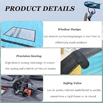 Handheld Inflatable Surf Wing for Kitesurfing, Wind Wings for Outdoor Water Play, Suitable for Beginners and Adults, Ideal for Fun Sports