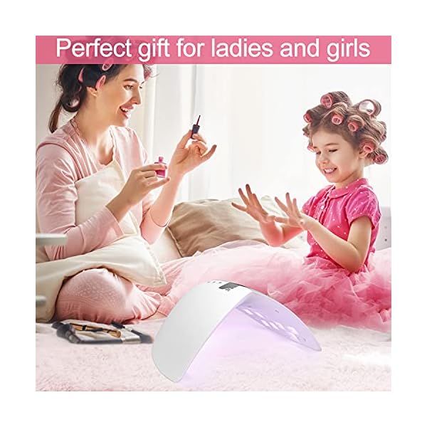 NAILGIRLS UV Light for Nails 54W Nail Dryer, UV Nail Lamp with 3 Timer Setting, UV Led Nail Lamp with Automatic Sensor, Professional Halloween Nail Art Tools Accessories