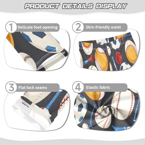 Toddler Girls Leggings Printed Yoga Pants Leggings Baseball Soccer for Kids3