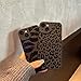 Jusnfu for iPhone 13 mini Case 5.4 Inch 2021, Aesthetic Leopard Cheetah Print Phone Case for Women Girls Men, Slim Silicone Protective Phone Cover for iPhone 13 mini, Black Leopard