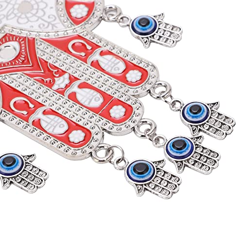 Olho Azul Hamsa Ornamento de Carro Decoração Vermelha Charme Pingente de Mão Olhos Fátima Turquia À