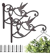 Livfodrm Plant Hangers Outdoor Plant Hooks for Wall/Fence, Hummingbird Hanging Plant Bracket Heav...