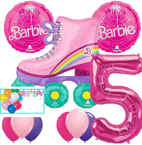 Anagram Balloons 5th Birthday Party Supplies Balloon Bouquet, Multicolored, 4700601