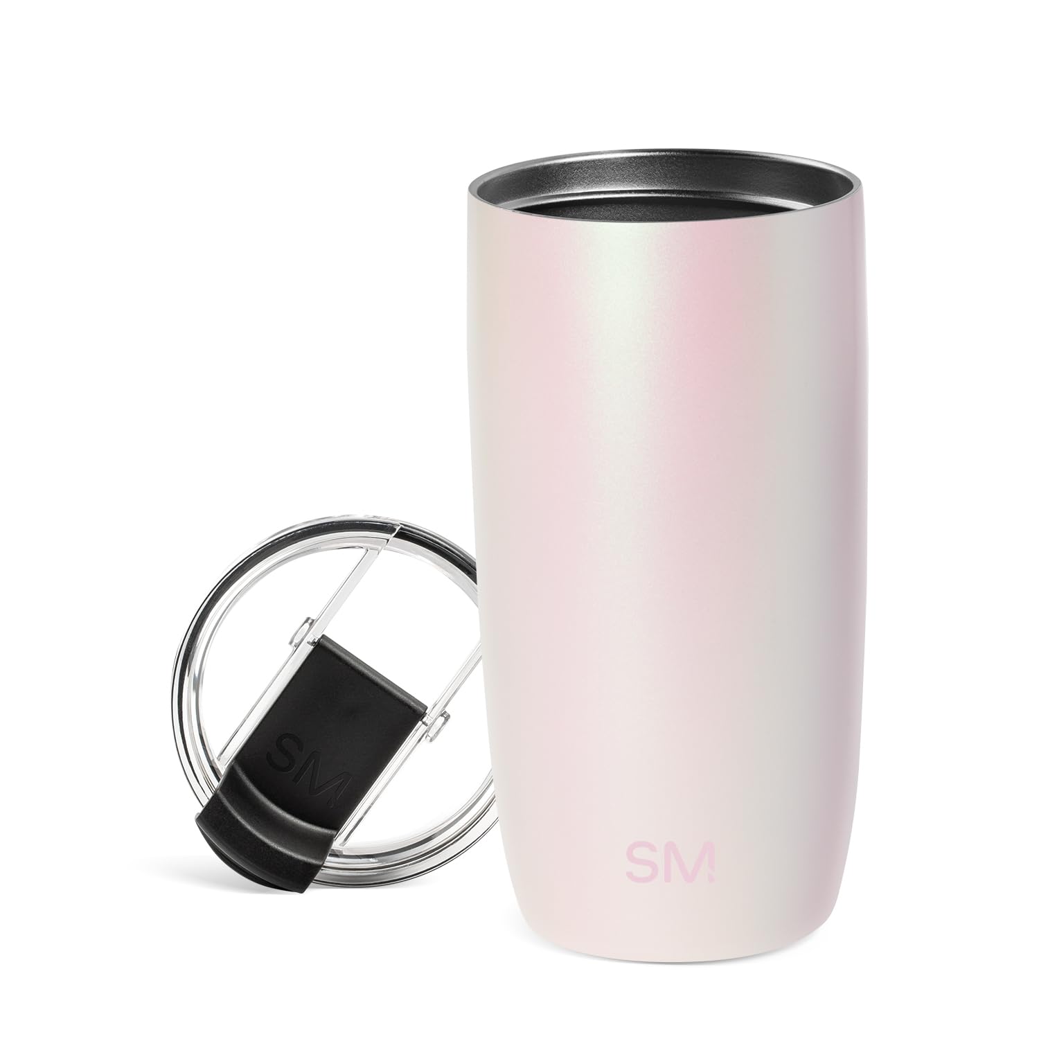 Simple Modern Travel Coffee Mug with Lid | 16oz | Pearlescent | Voyager Coffee Cup, Coffe…
