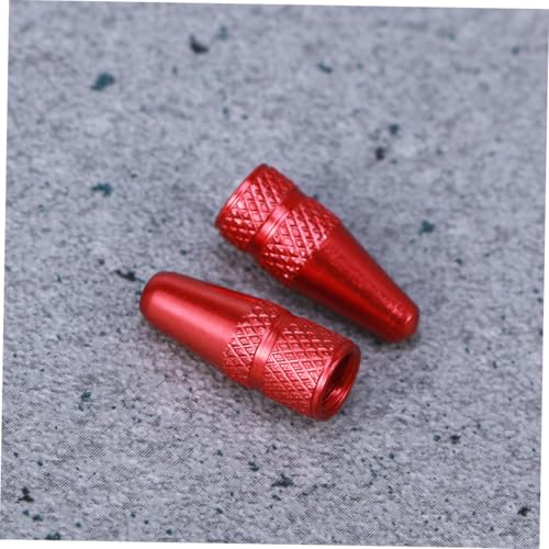 6 Pcs Tapas de Válvula Aluminio Rojo para Bicicleta miniatura 5