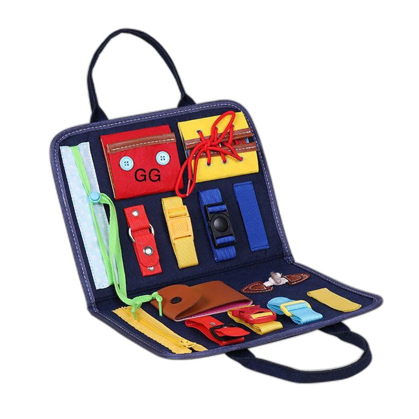 Montessori Toys Board Game Design for Toddlers Activity Board Educational Sensory Board Travel Toys for Aged 3+ Kids Activity Parents-Kids Travelling Toys Multicolor