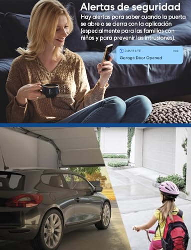 Miniatura 5 de Loratap Abridor De Puerta De Garaje Inteligente Wifi, Control Remoto De Aplicación Smart Life Y Control De Voz, Compatible Con Alexa Y Google Asistente