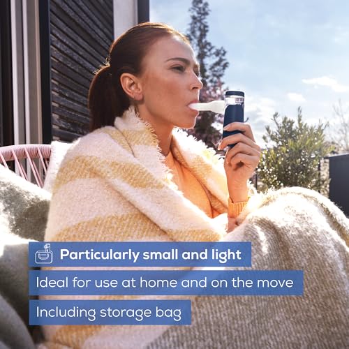 Beurer IH 49 Nebuliser, Portable Inhalation Device for Children and Adults, for colds, Asthma and Other Respiratory Diseases, Rechargeable Battery, Especially Quiet, with Storage Bag