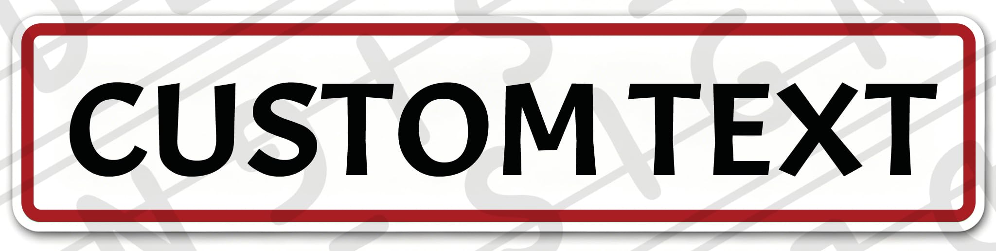 Custom Metal Industrial Sign 16x4 Warning Safety Text Workshop Factory Use
